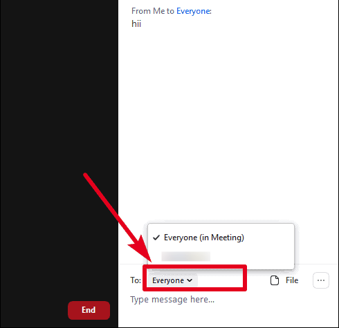 cara chat pribadi di zoom
