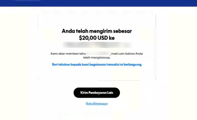 minimum beli saldo paypal di payor adalah $20