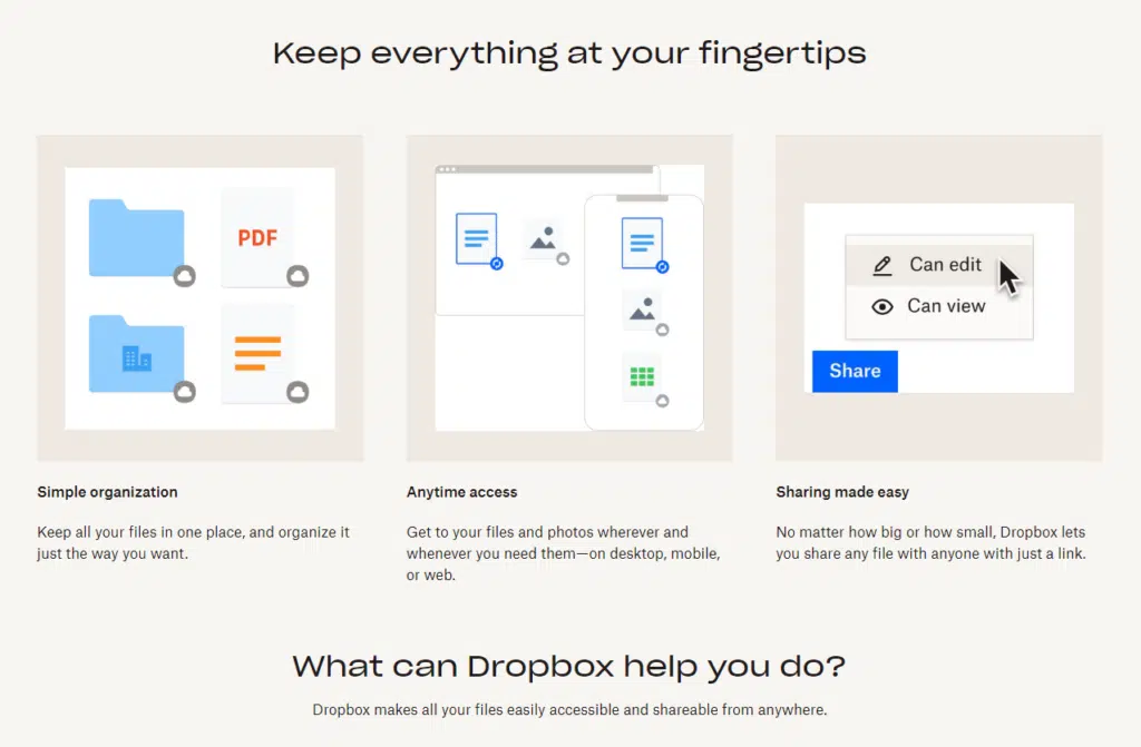 fungsi dropbox