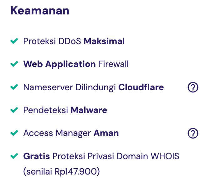 fitur keamanan hostinger