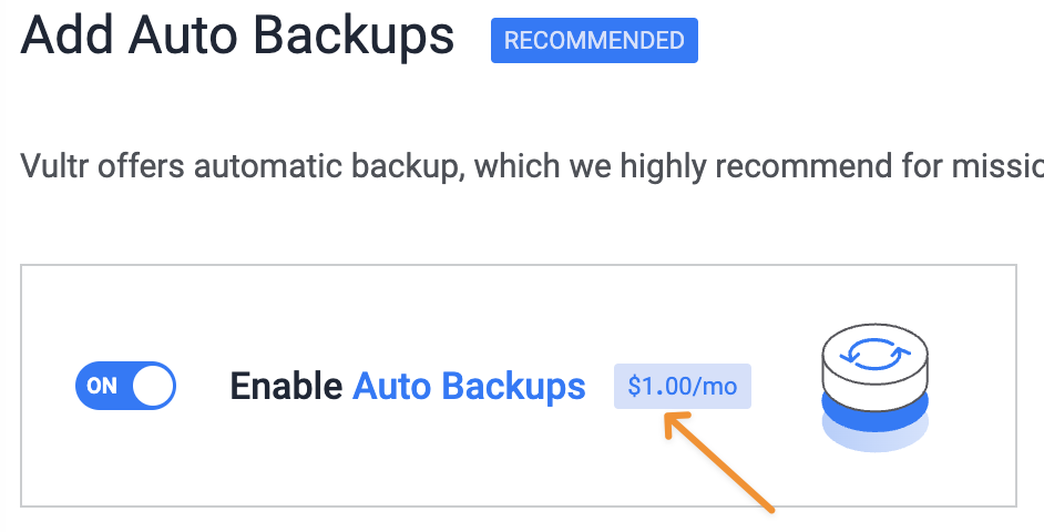 fitur auto backup Vultr