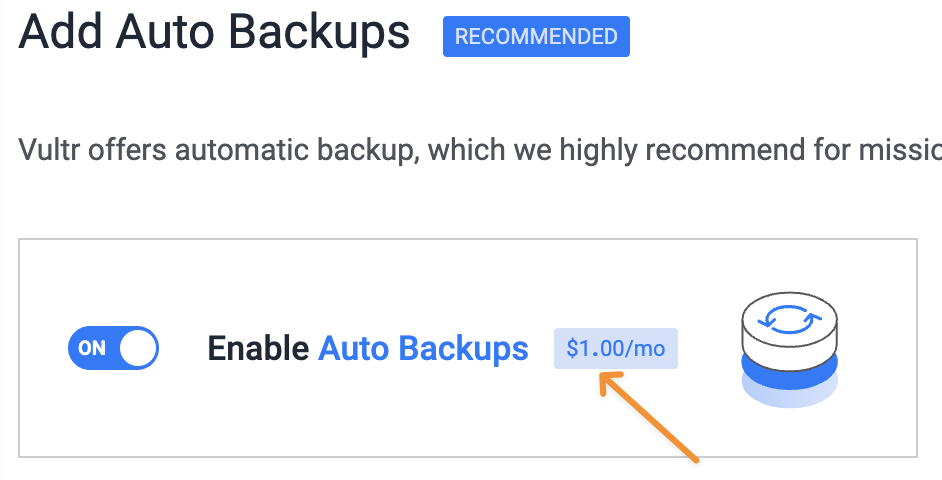 fitur auto backup Vultr VPS