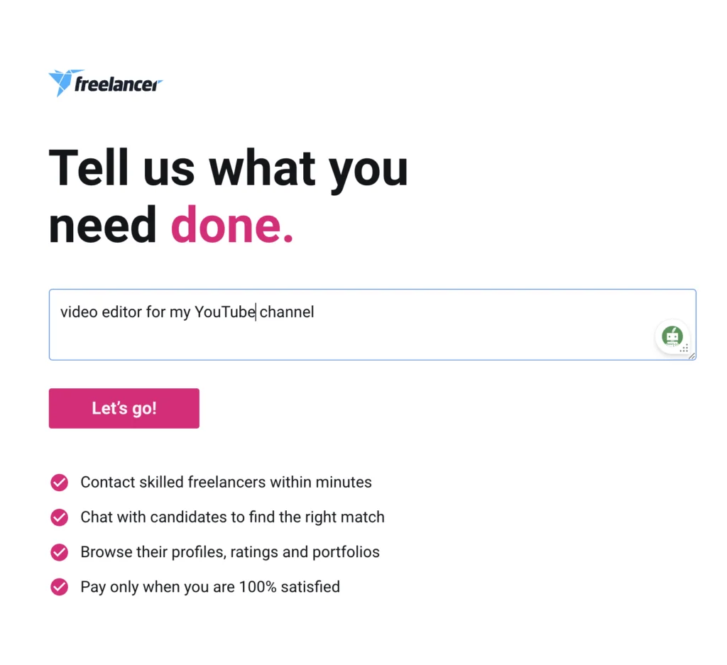 posting proyek di freelancer.com