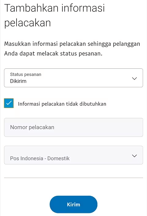 nomor pelacakan
