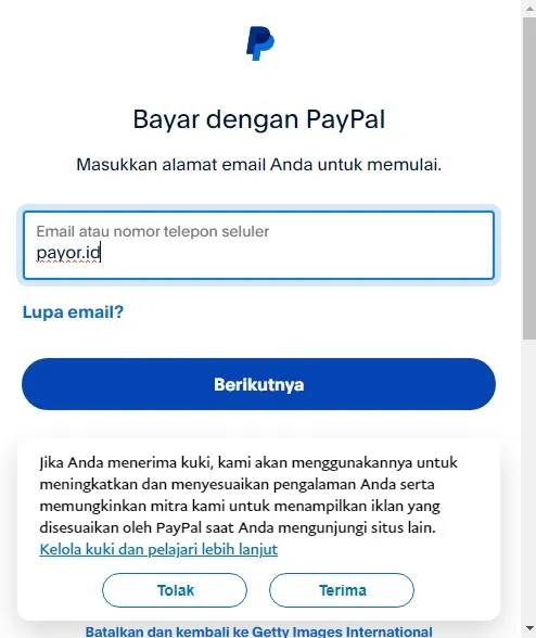 pembayaran di istock