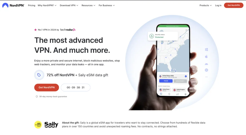 Halaman berlangganan NordVPN menggunakan PayPal