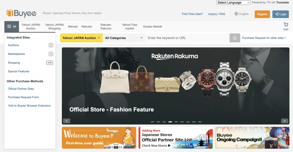 Cara beli produk di Buyee Indonesia lewat halaman resmi Buyee