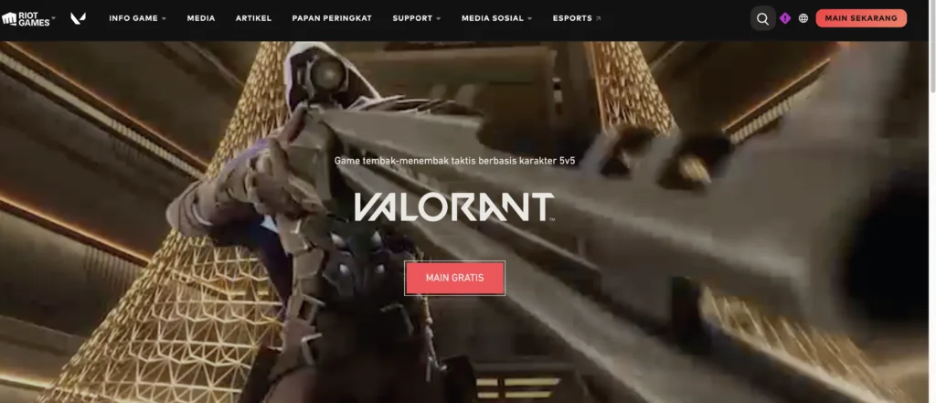 Halaman top up Valorant Point di dalam game