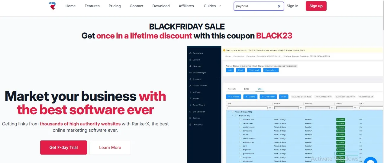 Cara Bikin Backlink Otomatis Menggunakan RankerX