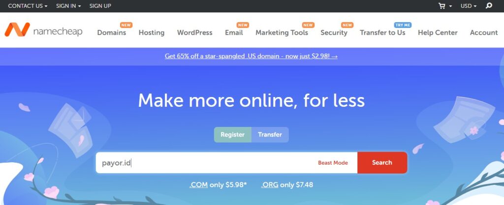 Cara Membeli Domain di Namecheap