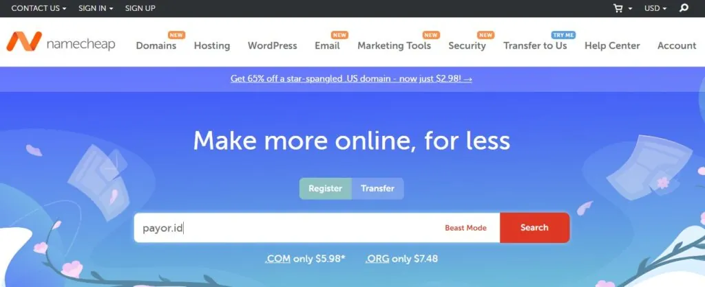 Cara Membeli Domain di Namecheap