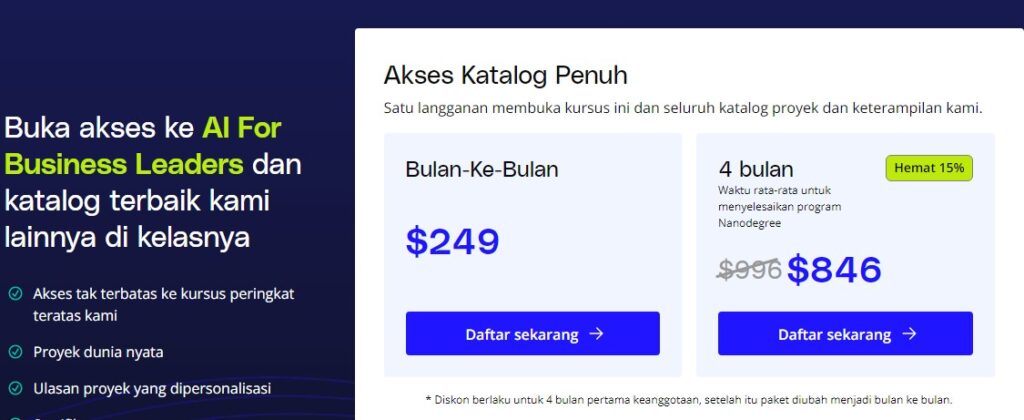 Daftar dan mulai kursus