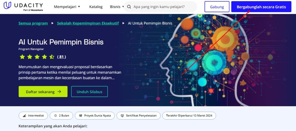 Daftar di situs lembaga resmi