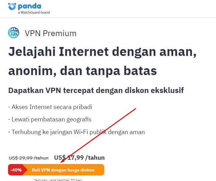 Klik Beli VPN dengan Harga Diskon