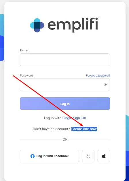 Halaman pendaftaran akun Emplifi