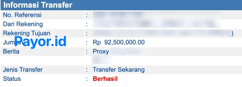 bukti top up paypal dari bca lewat payor