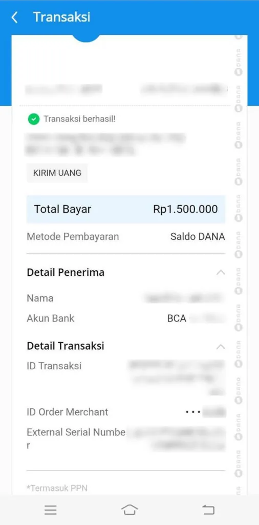 bukti top up paypal via dana lewat payor
