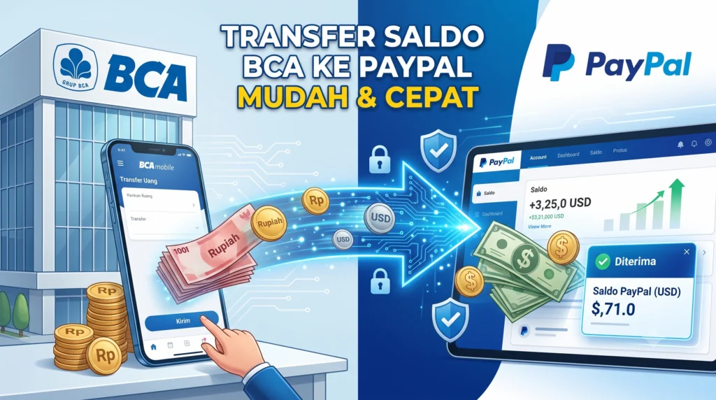 cara top up paypal dari bca