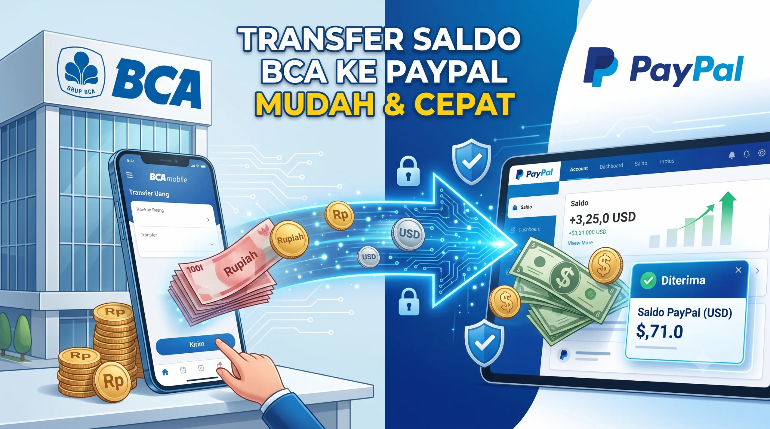 Cara Top Up PayPal dari BCA & Kode Bank BCA PayPal 2026