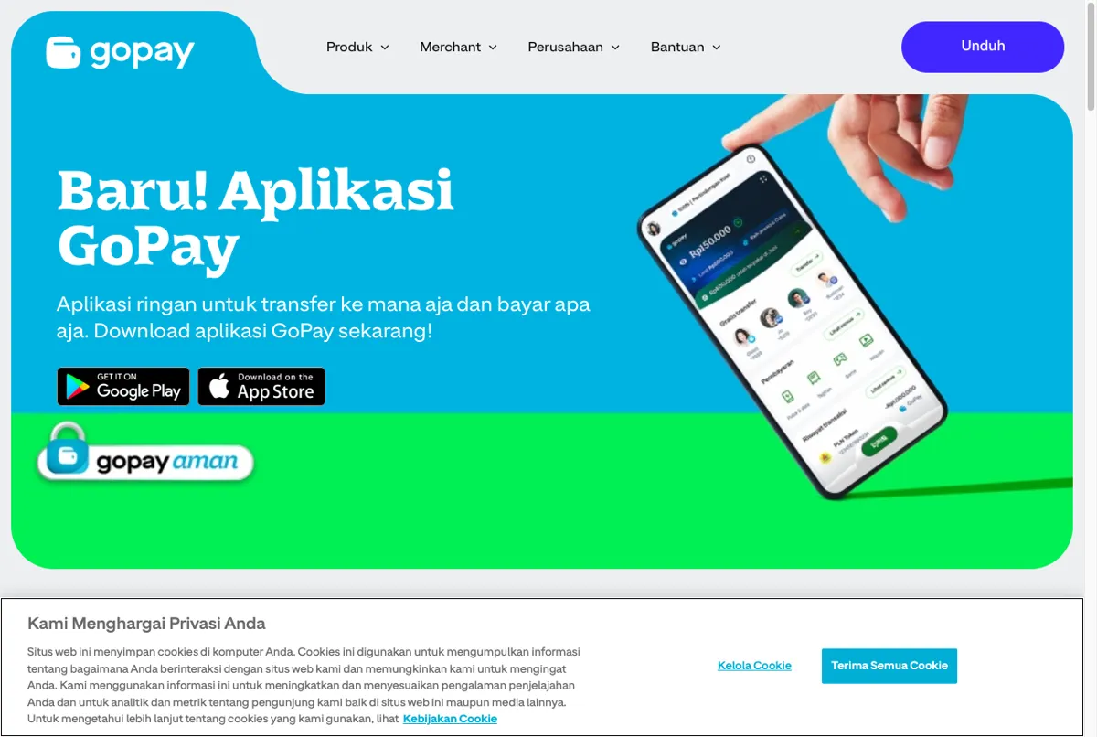 Situs resmi GoPay aplikasi transfer dan bayar