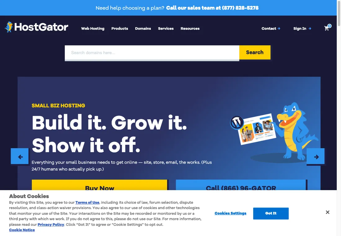 hostgator halaman resmi web hosting