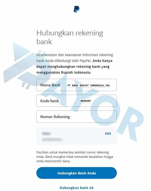 kode bank bri untuk withdraw paypal 0020307