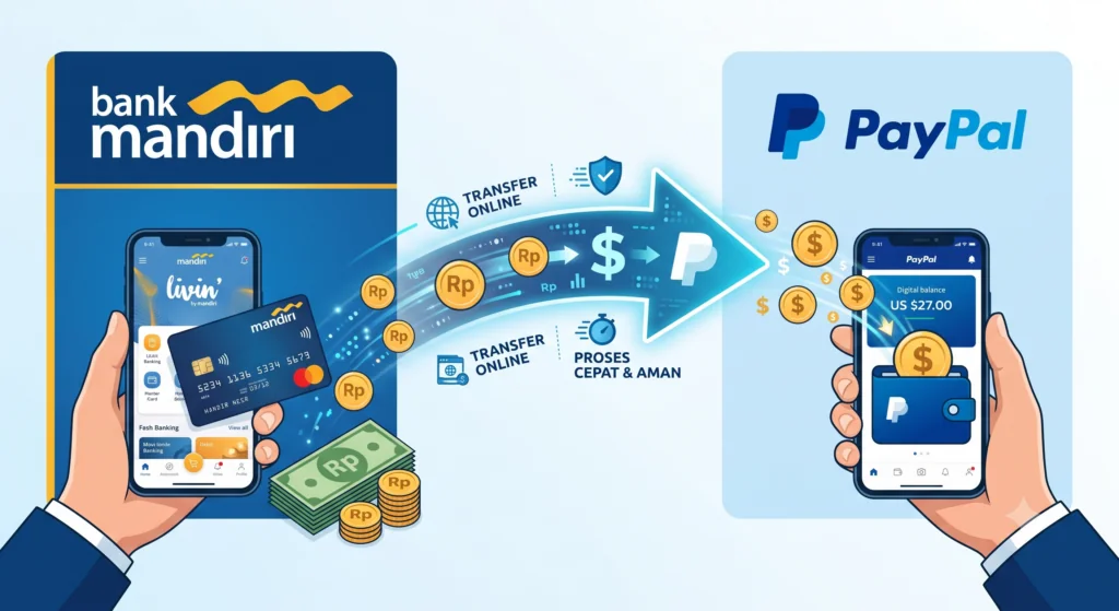 kode bank mandiri untuk paypal