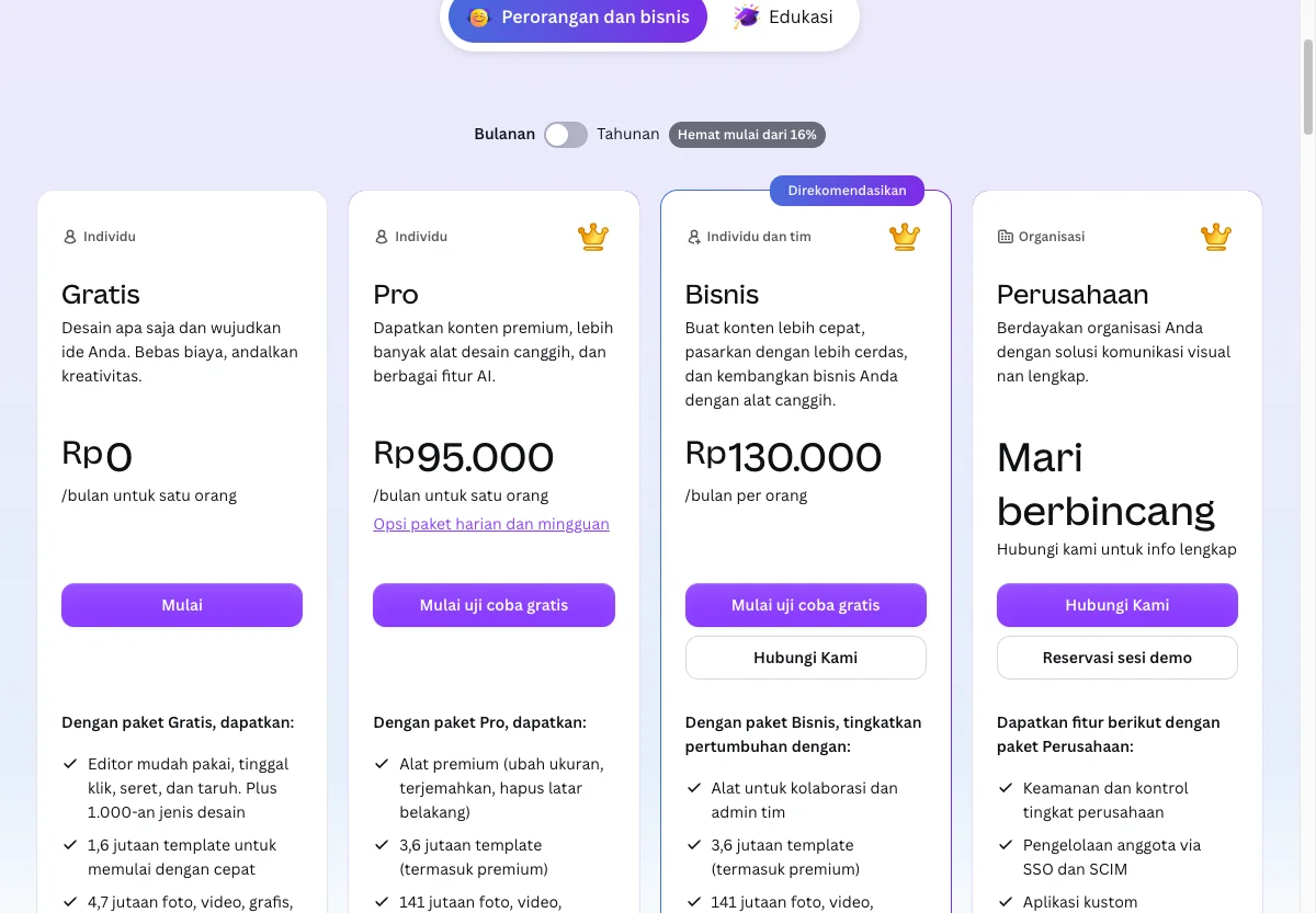 harga resmi canva indonesia per agustus 2026