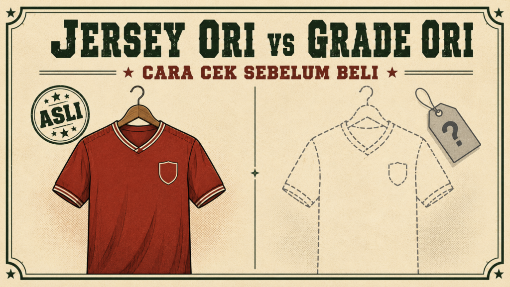 Perbedaan Jersey Ori dan Grade Ori + Cara Cek Sebelum Beli
